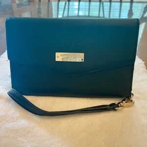 Kate Spade New York Black Saffiano Leather Wallet Phone case wristlet